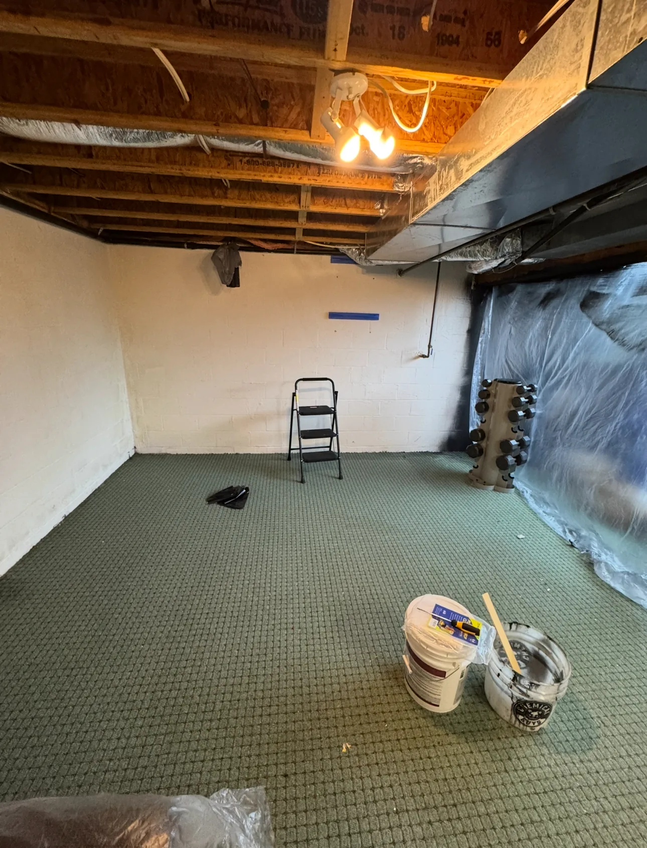Basement before Frontline remodeling work